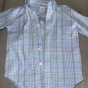 Kids Pastel Checkered Button Down Shirt